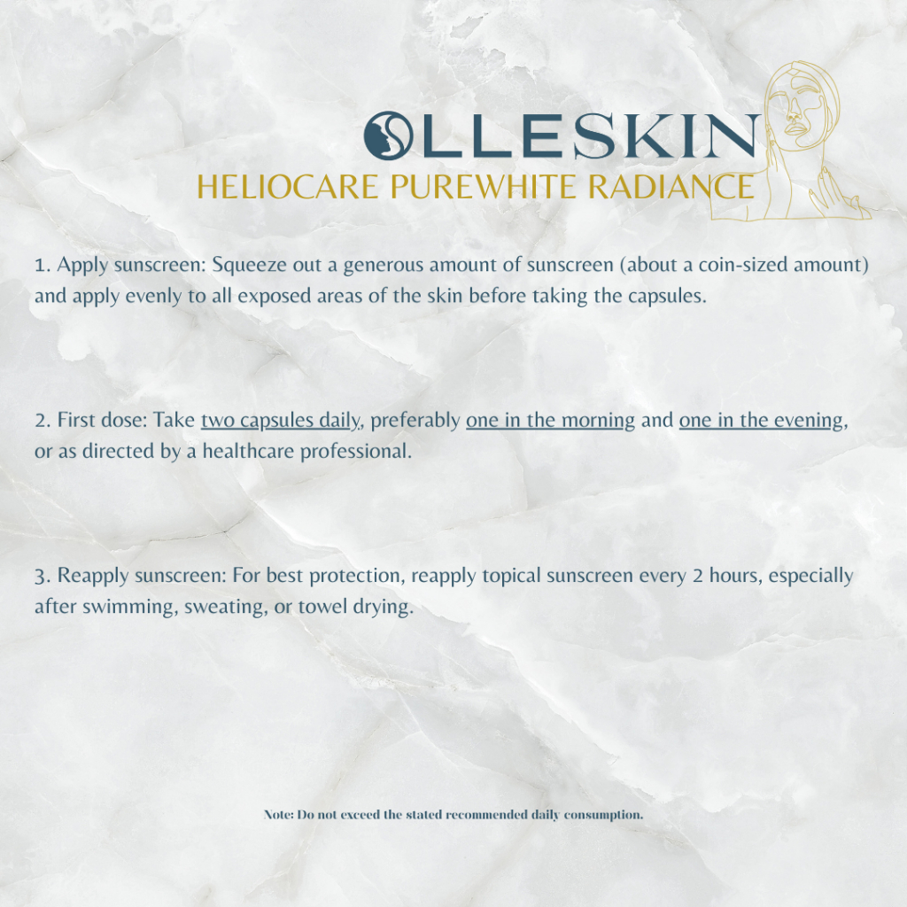 HELIOCARE ORAL PUREWHITE RADIANCE CAPSULES (GLUTATHIONE+VITAMIN  C+FERNBLOCK) | Shopee Philippines