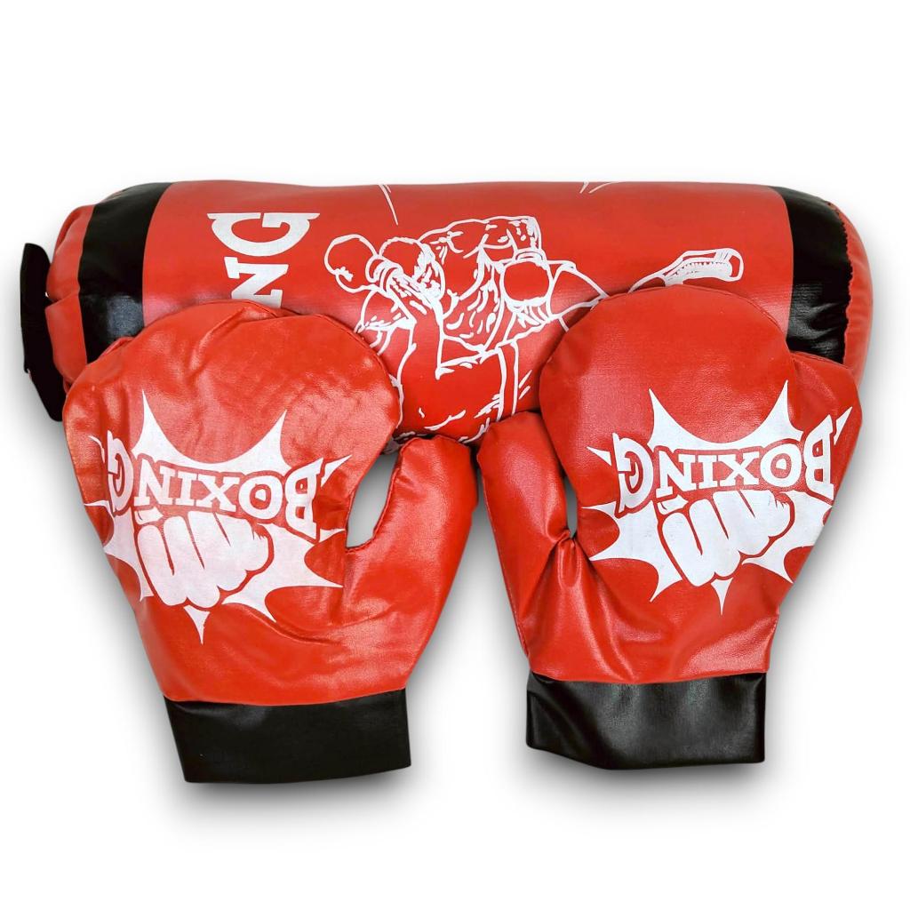 Small Kids Boxing Set Punching Bag with Free Inflatable Gloves for Home ...