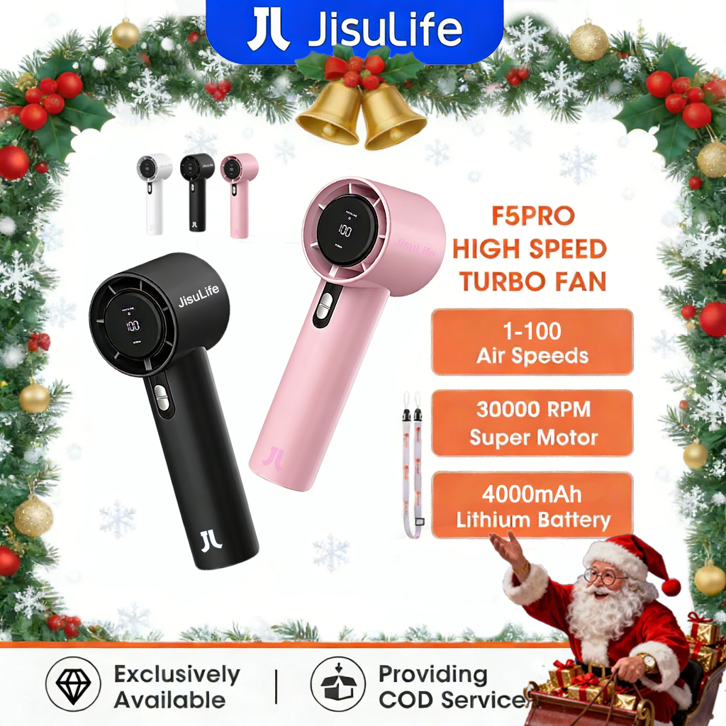 JISULIFE Handheld Fan Mini Portable Jet Fan Rechargeable USB Fans With ...