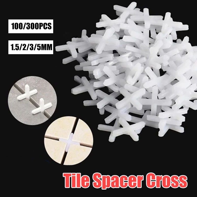 Tile Spacers 100Pcs Reuseable Leveling System Construction Tools Cross ...