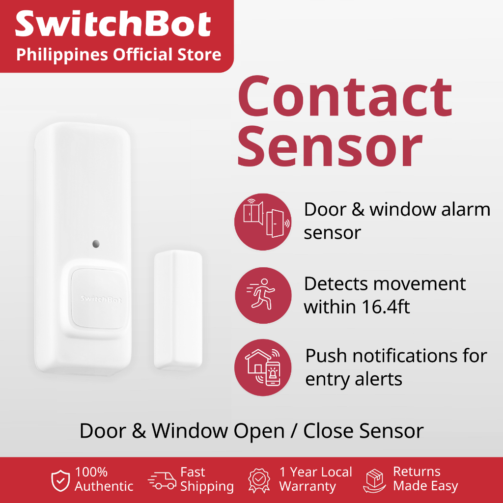 SwitchBot Contact Sensor Smart Door & Window Alert | No Wiring (Hub ...