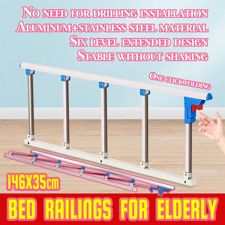 Bed Auxiliary Guide Rails Foldable Bed Side Guard Support Handles ...