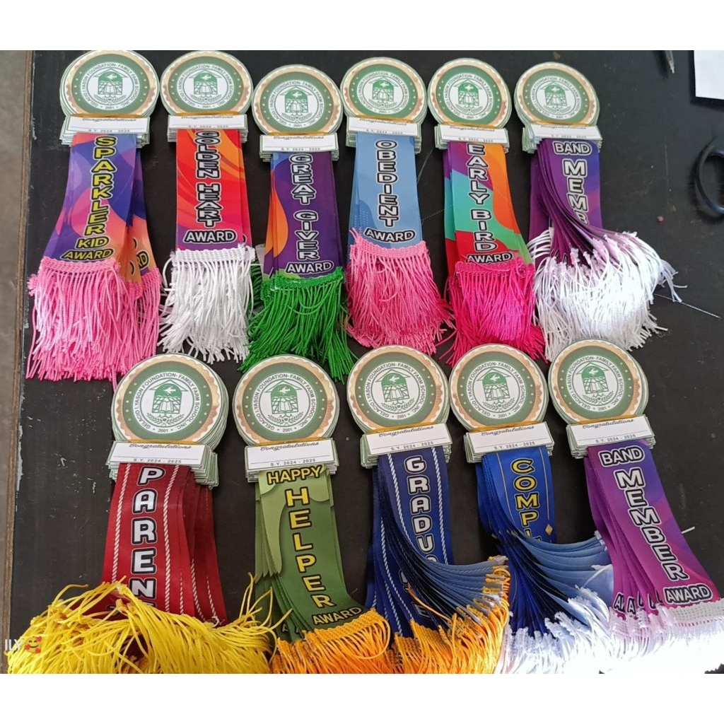 Ribbons for Kinder awards with head and tassle | Shopee Philippines