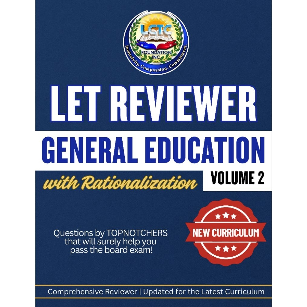 NEW! General Education Part 1 & Part 2 (2 books) 2026 LET Reviewer with ...