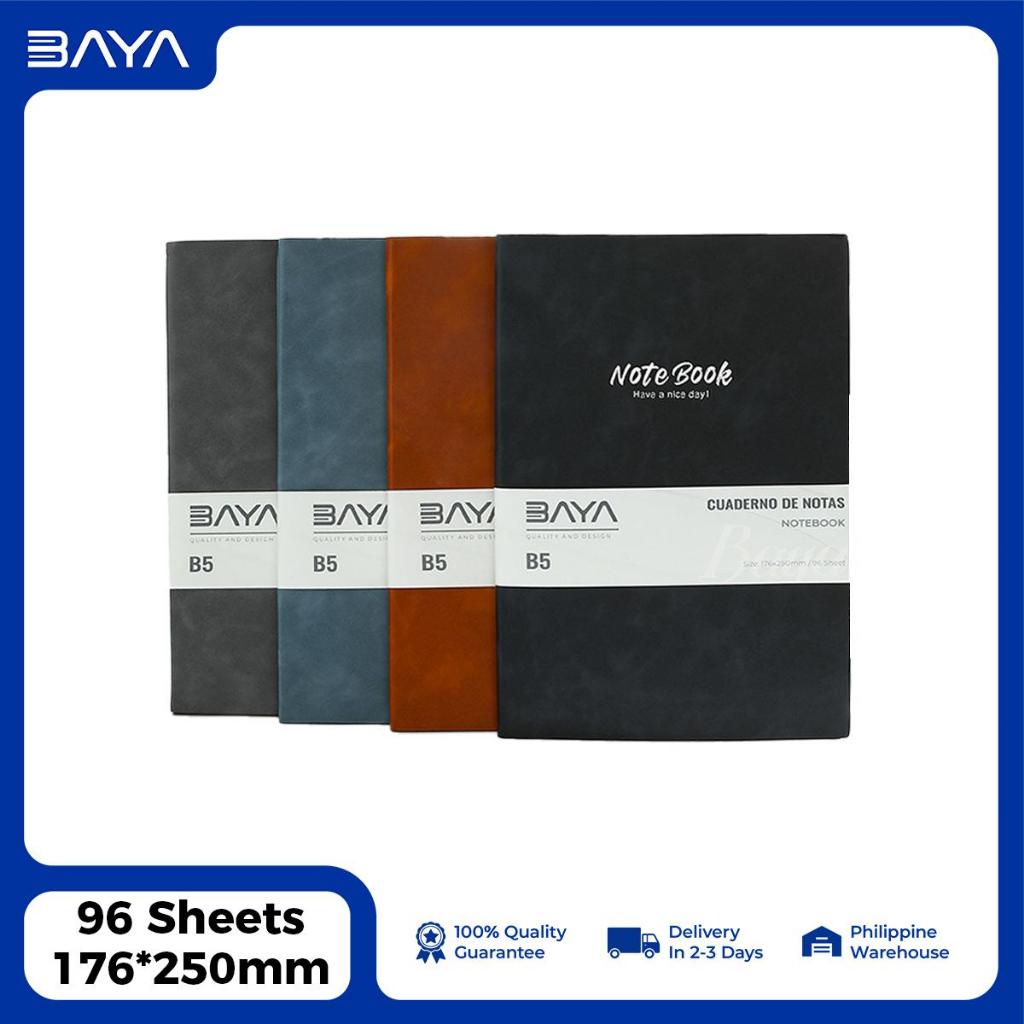 BAYA B5 notebook 192pages 80gsm Thick Paper Nubuck Leather Cover Touch ...