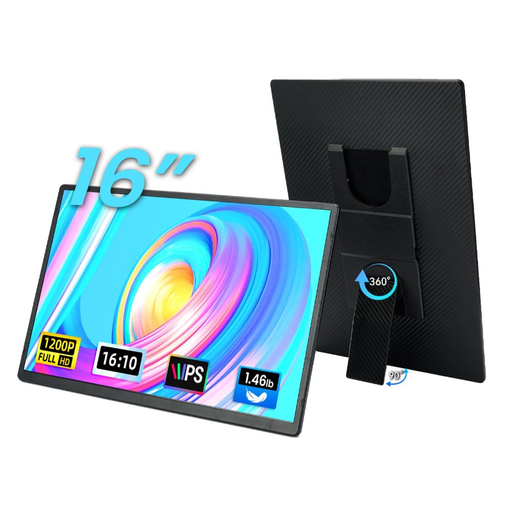 16in Laptop Extended Screen Removable 1200P HDMI USB Portable Monitor ...