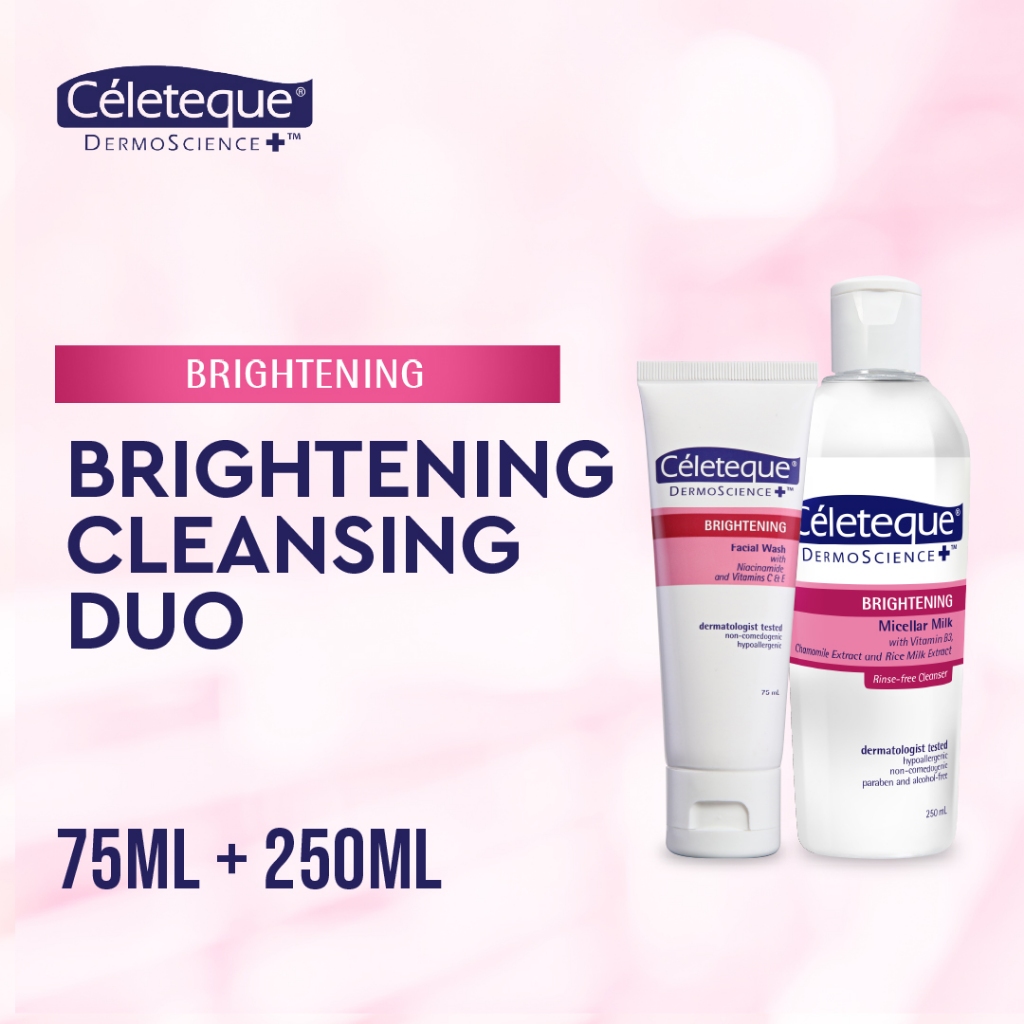 Celeteque Brightening Cleansing Duo (Brightening Facial Wash 75ml ...