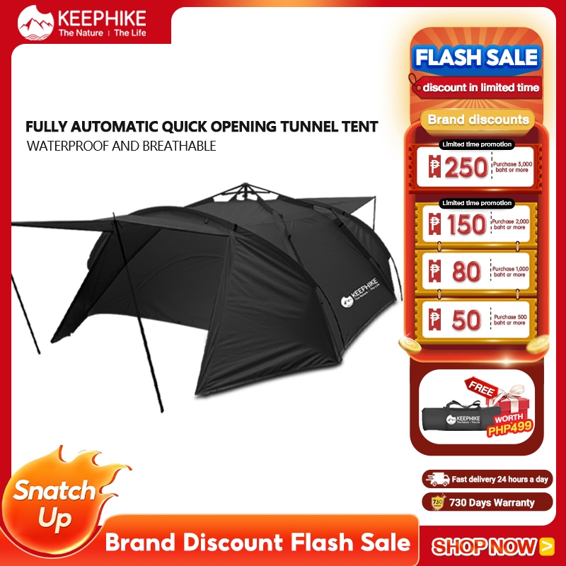 KEEPHIKE portable tunnel tent outdoor camping overnight anti-rainstorm ...
