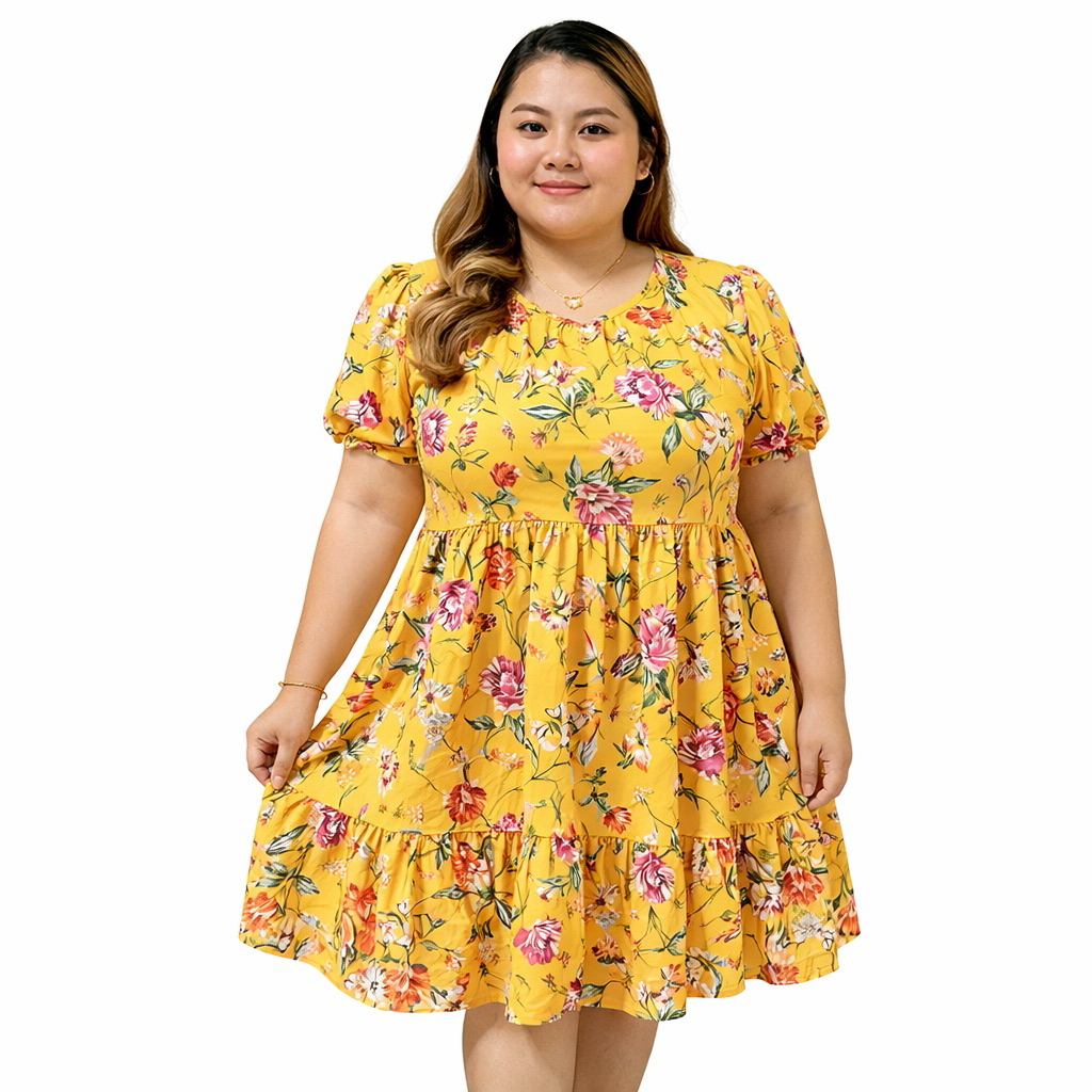 Bela Crepe Fabric Plus Size Babydoll Dress | LARGE to XL | Shopee  Philippines