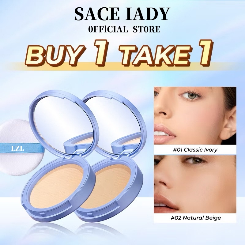【BUY 1 TAKE 1】 SACE LADY Face Powder Oil Control Matte Powder Compact ...