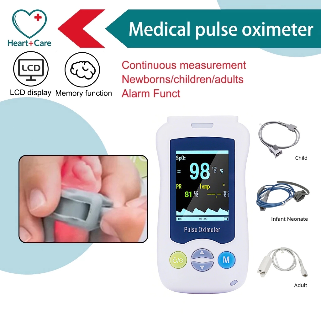 Heart+Care Handheld Pulse Oximeter Blood Oxygen SPO2 Heart Rate Monitor ...