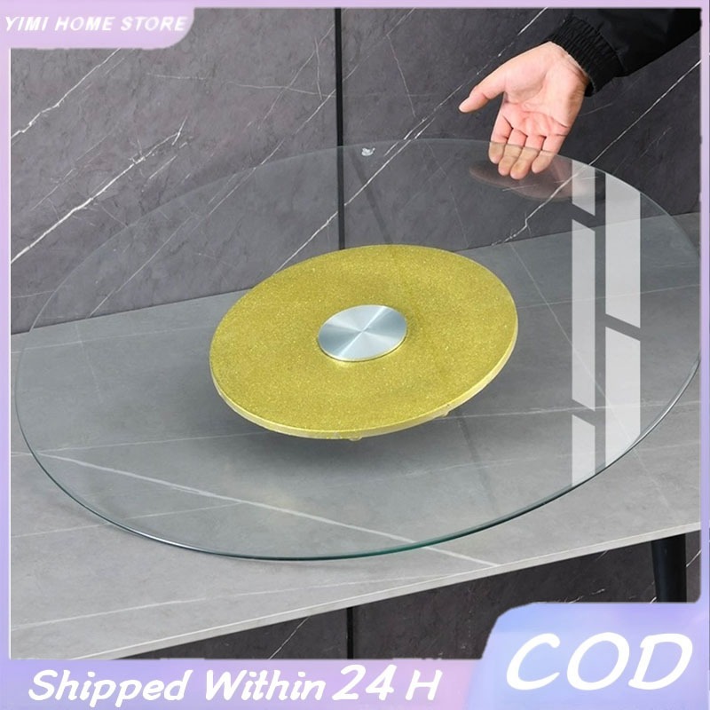 Tempered Glass Rotating Desktop Table Turning Glass Table Dining ...