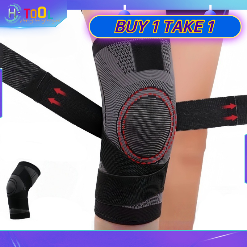 Sport Knee Pressurized Elastic Knee Pads Sports Fitness Knee Support ...