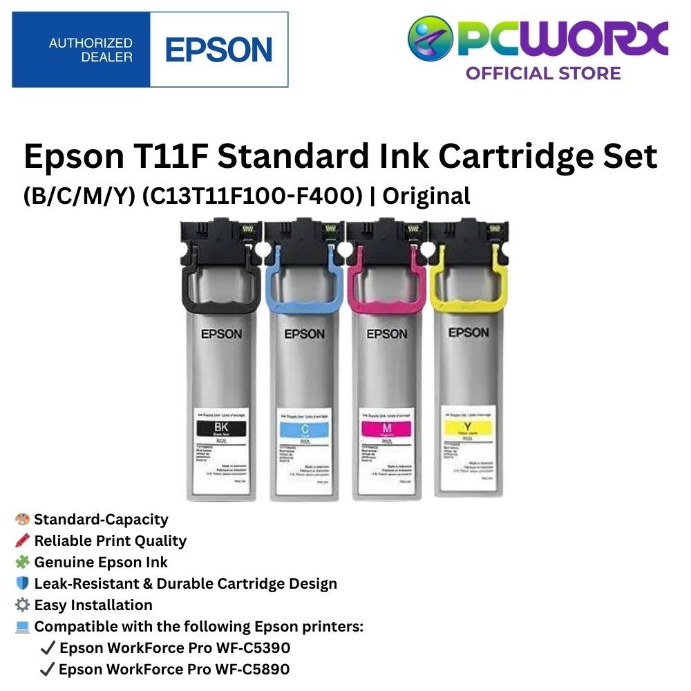 Epson T11F Standard Ink Cartridge Set – B/C/M/Y (C13T11F100-F400 ...