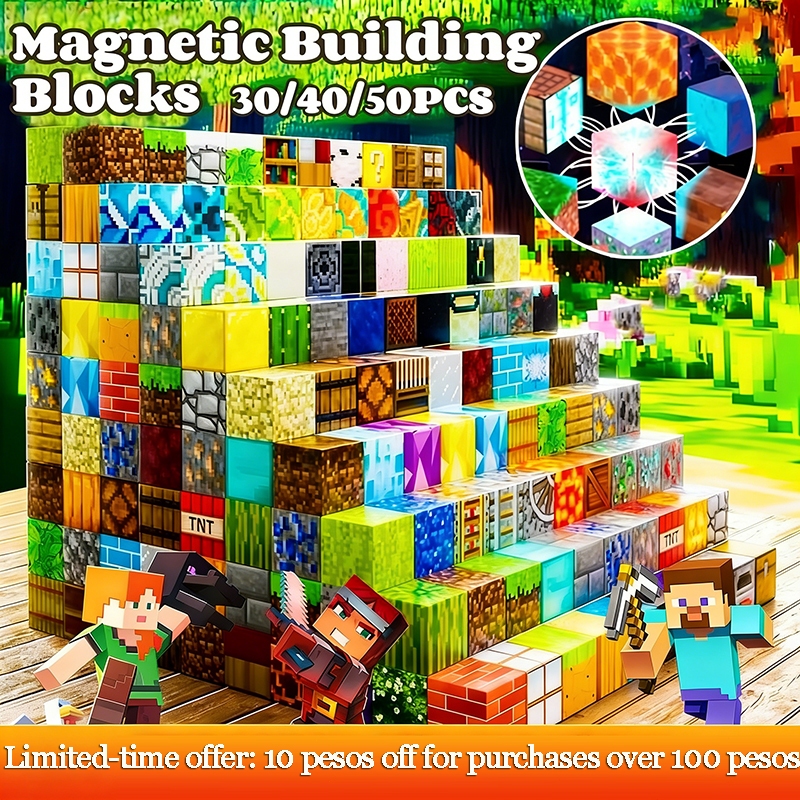 Magnetic Building Blocks My World Educational Toy for Kids with Strong ...