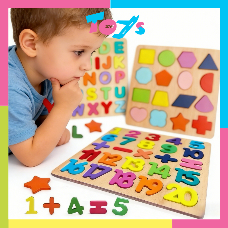 Gift 20cm Alphabet Digital Puzzle Wooden Toys Kid Number Letter shape ...