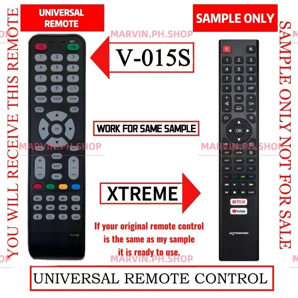 Ready to use Universal remote control for XTREME smart tv remote na ...
