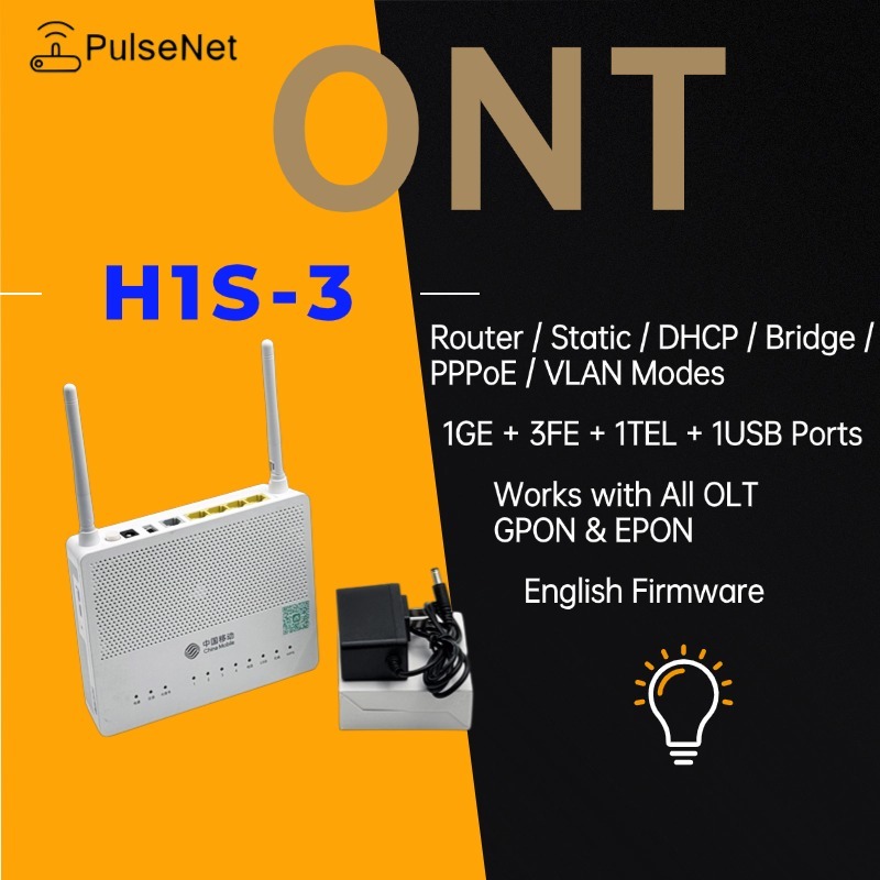 Gbits H1S 3 XPON ONU WiFi Modem EPON GPON ONT 1GE Port English UI Plug ...