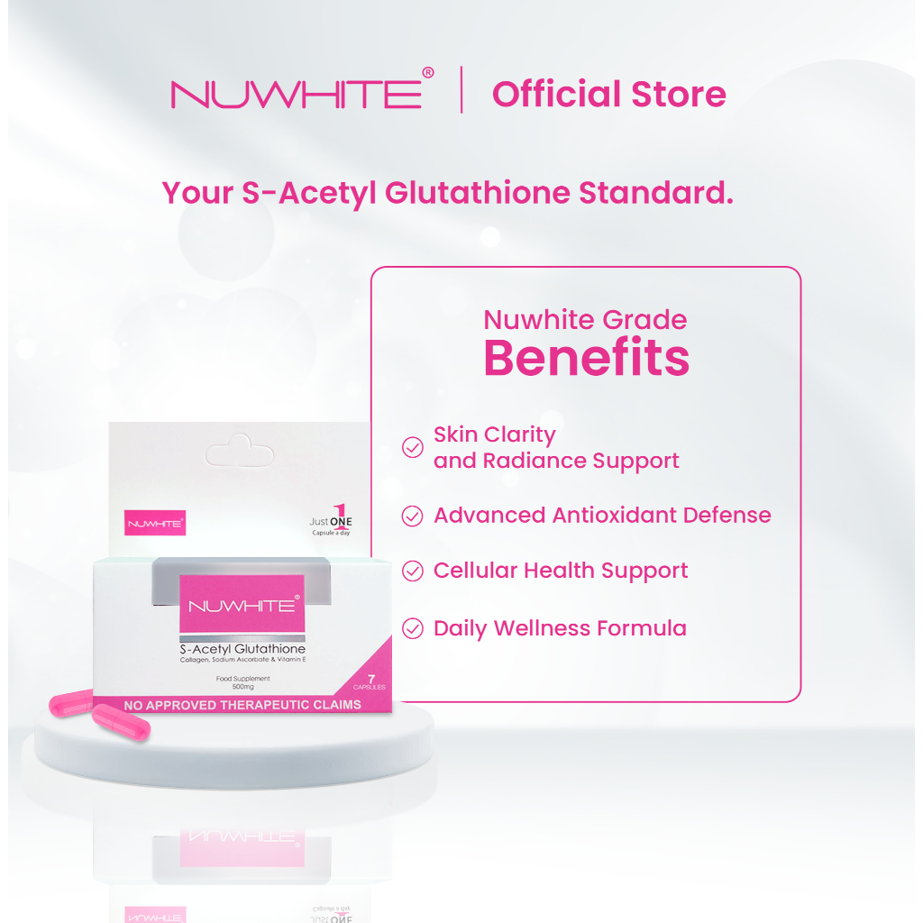 nuwhite glutathione price philippines NUWHITE S-Acetylene Glutathione: Achieve Glowing Skin from Within (30 Capsules) Nuwhite - The Perfect Pair