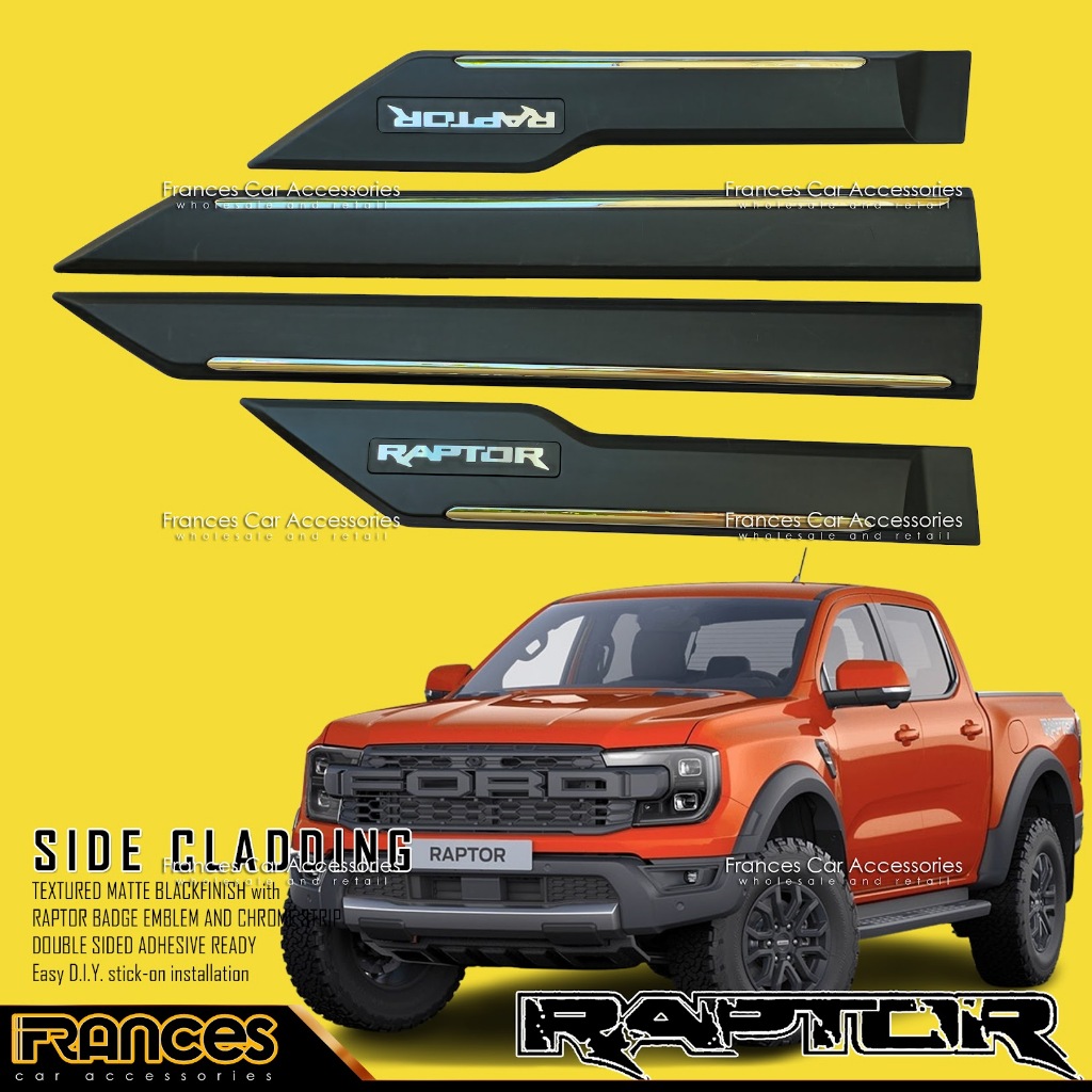 FORD RAPTOR 2023-2026 4PCS SIDE MOULDING / DOOR CLADDING | Shopee ...