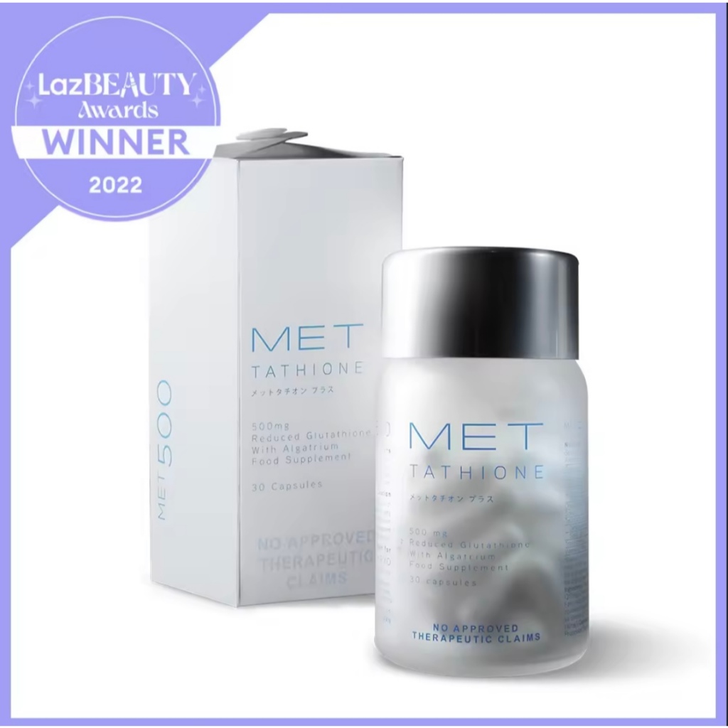 Met 500mg Glutathione with Algatrium Capsules with FREE Whitening Soap