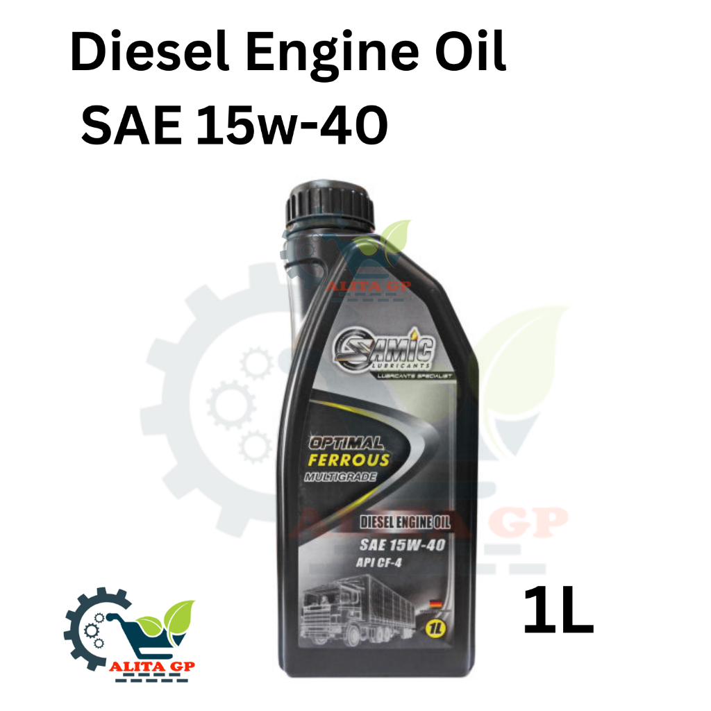 Diesel Engine Oil Samic Optima Ferrous Multi Grade SAE 15W-40 API CF-4 ...
