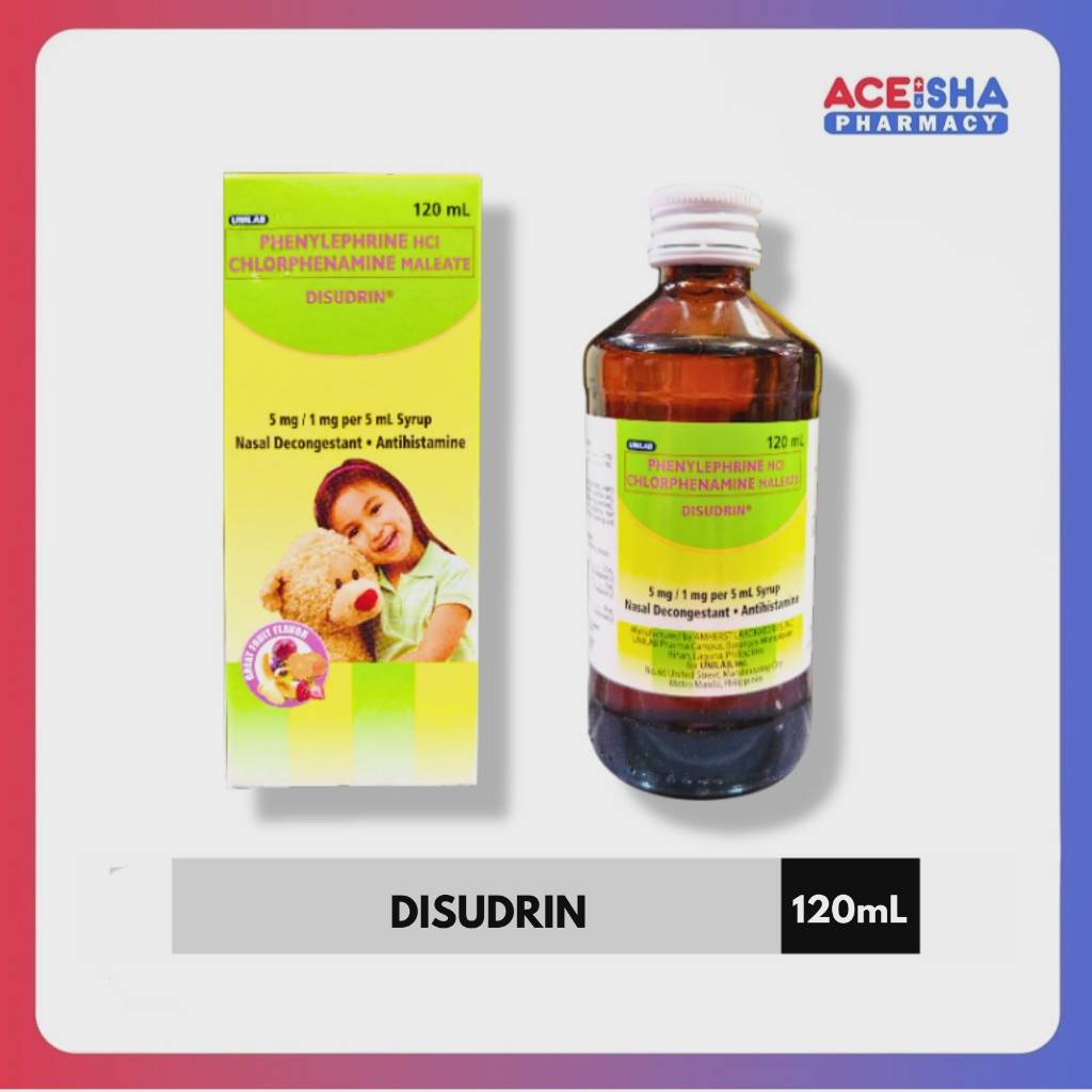 DISUDRIN 120mL Syrup - Phenylephrine HCL Chlorphenamine Maleate For ...