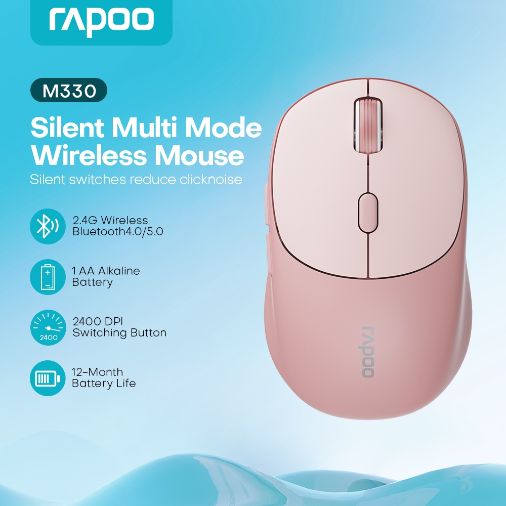 Rapoo M330 Silent Multi-mode Wireless Mouse | Shopee Philippines