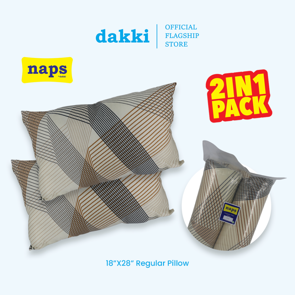 2in1 Pack (2pcs) Limited Edition Dakki Icon 18”x28” Naps Regular Pillow ...