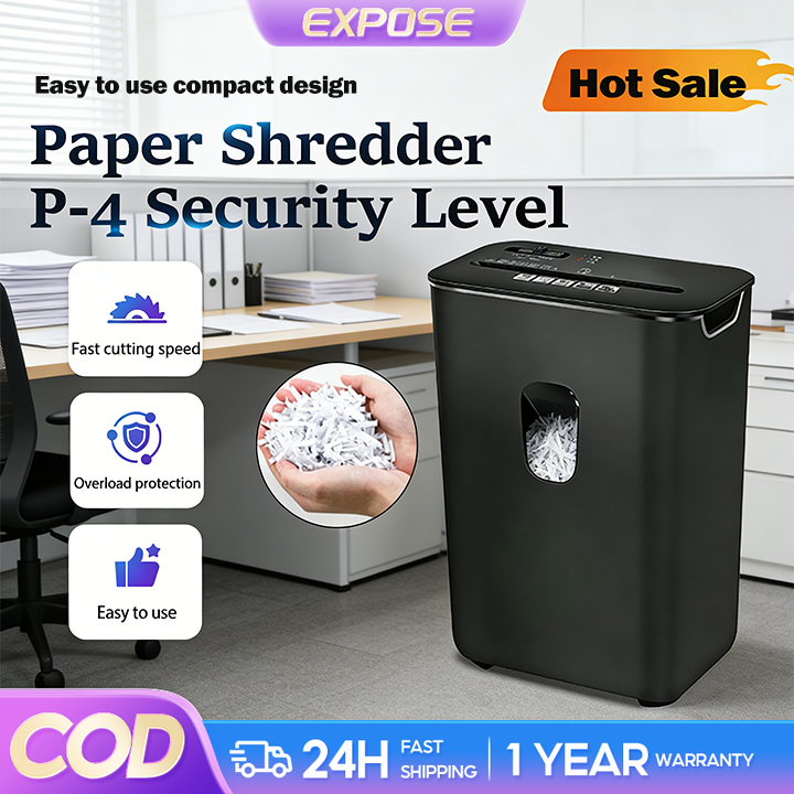 EXPOSE 10L Paper Shredder P-4 High Security Fast Cutting Speed Home ...
