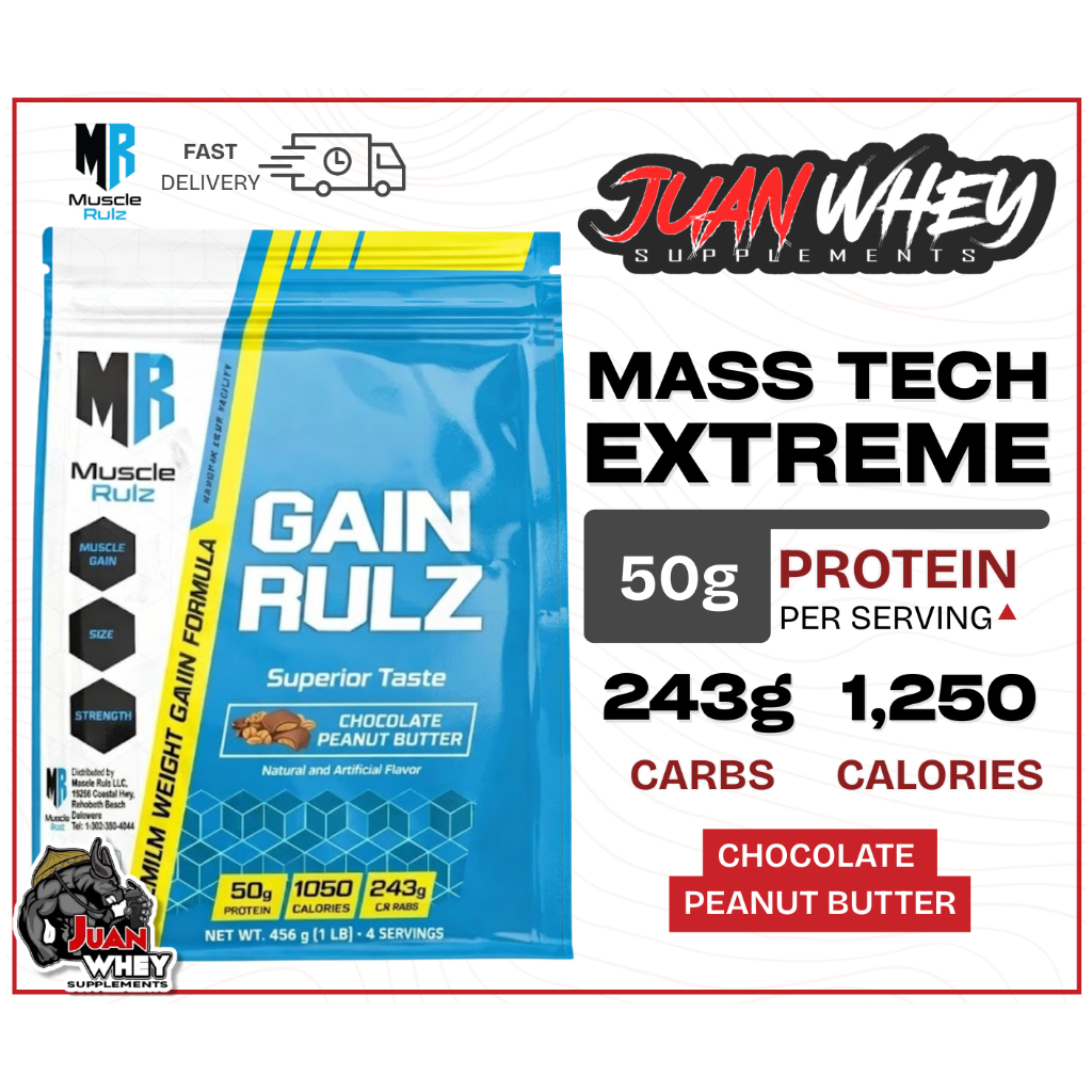 Muscle Rulz - Gain Rulz Mass Gainer 1LB | 2LBS with or without Shaker ...