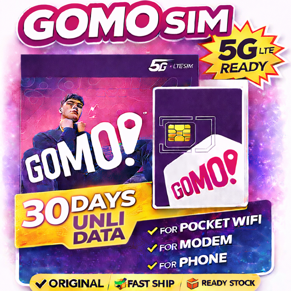 GOMO SIM Card 30 Days UNLI DATA | NO EXPIRY DATA | 5G LTE Ready | For ...