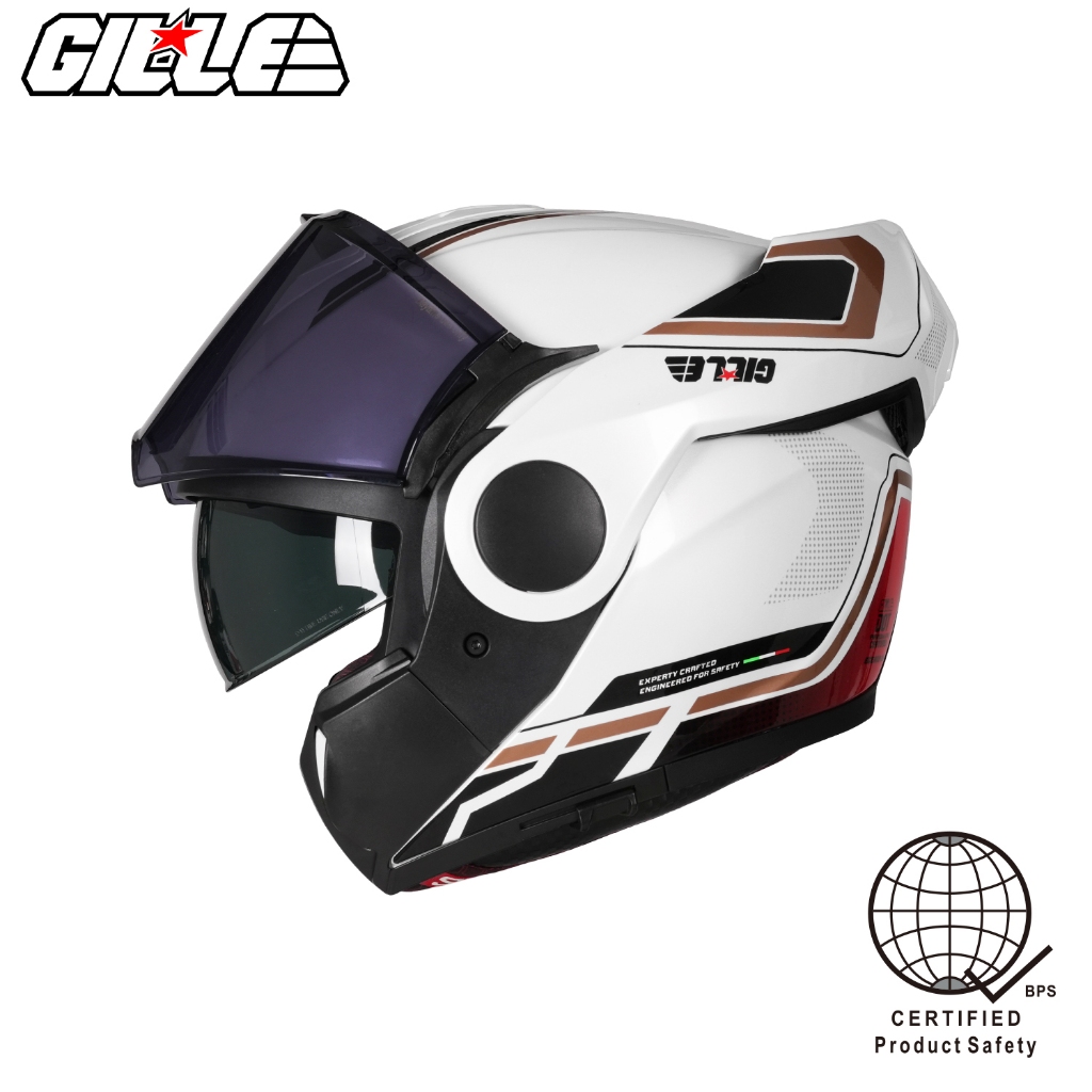 GILLE VERTIX Modular Dual Visor 180 Degree adjustment Helmet Full Face ...