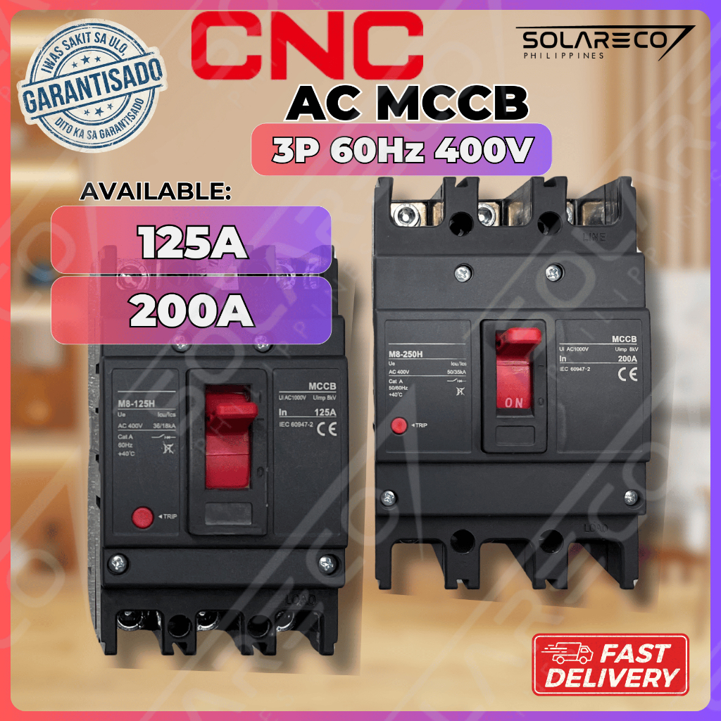 CNC AC MCCB / 3P 400V 60Hz 125A 200A / Circuit Breaker / Industrial ...