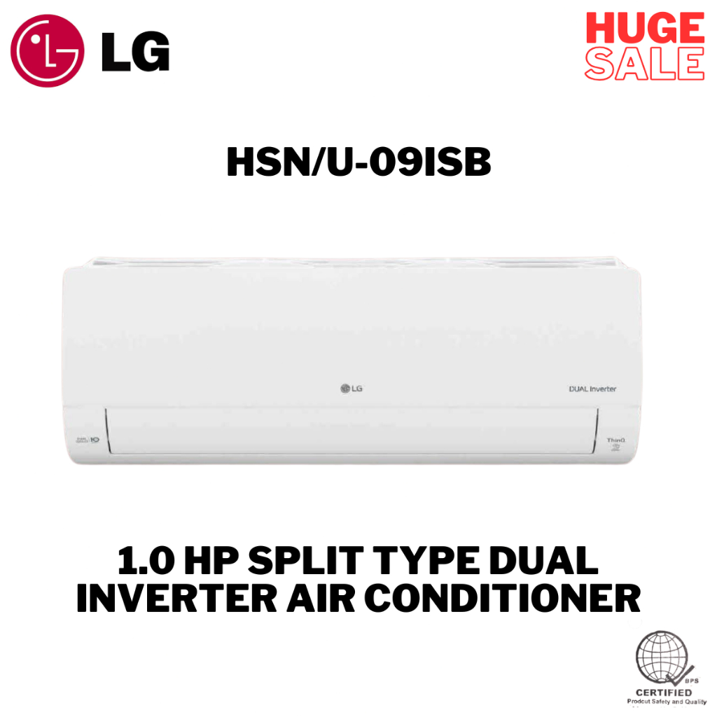 LG HSN/U-09ISB 1.0 HP Split Type Dual Inverter Air Conditioner (UNIT ...