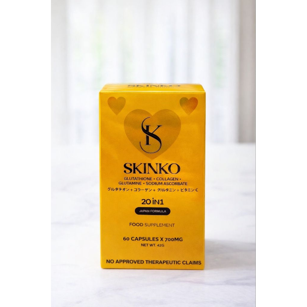 Skinko Glutathione with Vitamin C – Skin Support Supplement (30 Capsules)