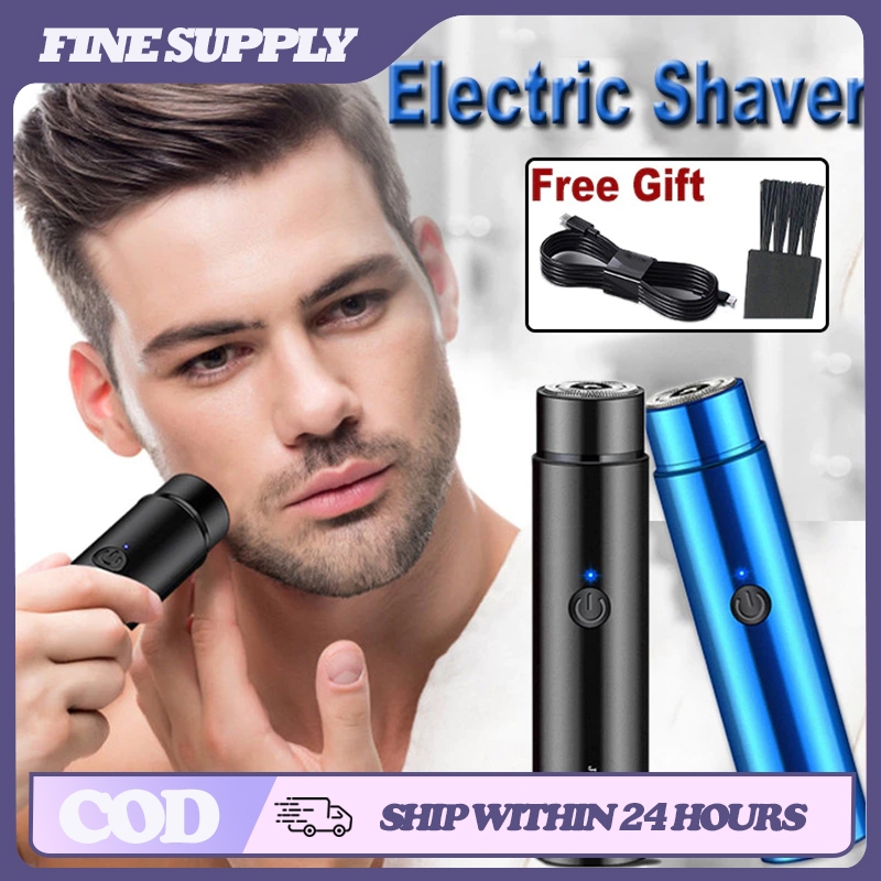 FINE Portable Electric Shaver For Men USB Charging Trimmer Travel Car ...