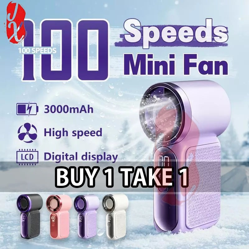 BUY 1 TAKE 1 Portable Turbo Mini Fan X688 Rechargeable 3600mAh High ...
