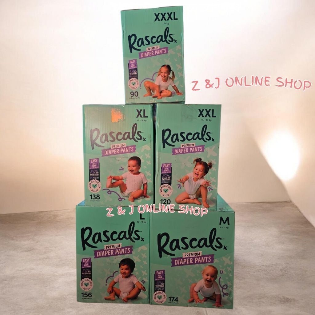 New Rascals Premium Diaper Pants Super Jumbo Per Box | Shopee Philippines
