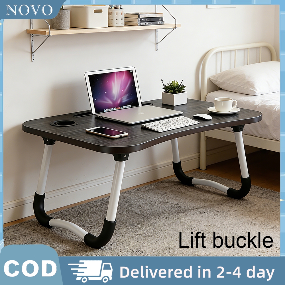 Foldable Lazy Bed Desk Portable Wooden Laptop Table, Mini Desk / Study ...