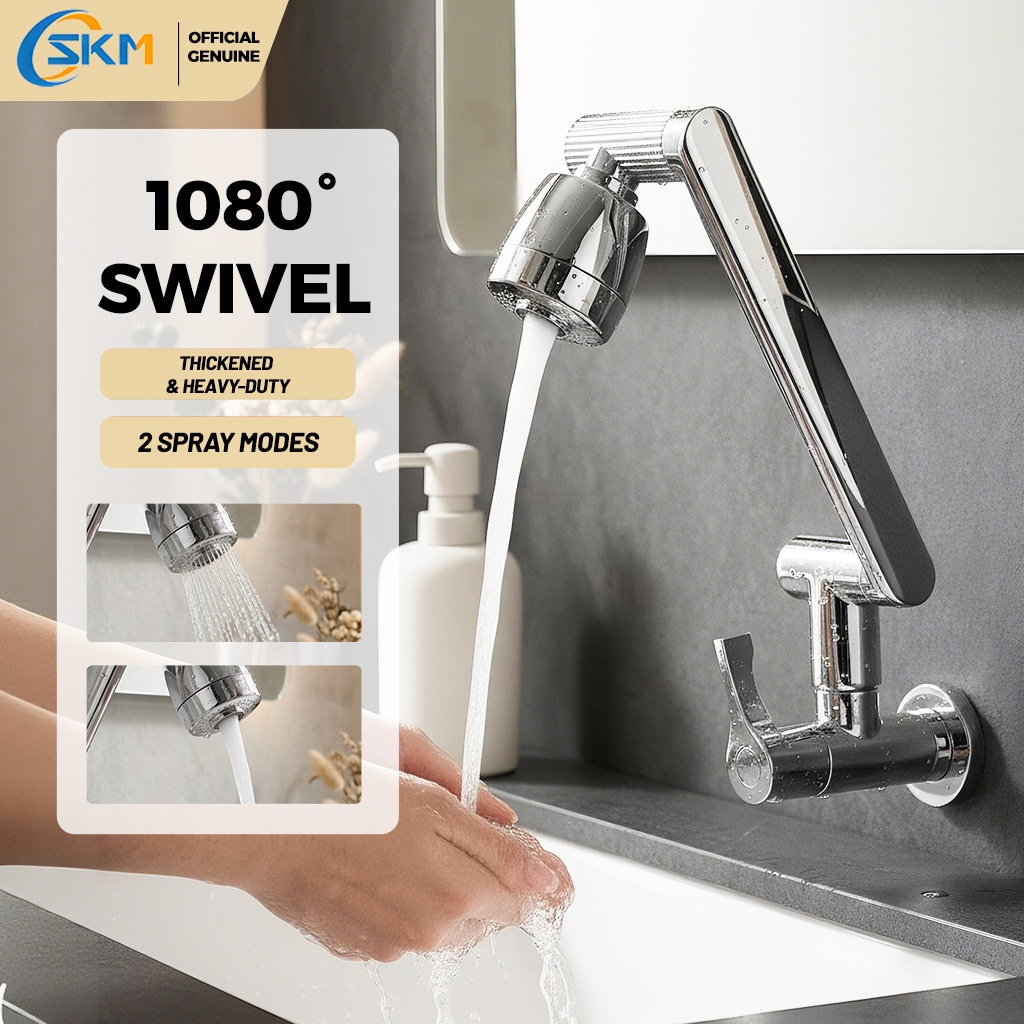 【Fast delivery】Stainless steel 360° universal swivel faucet with 2 ...