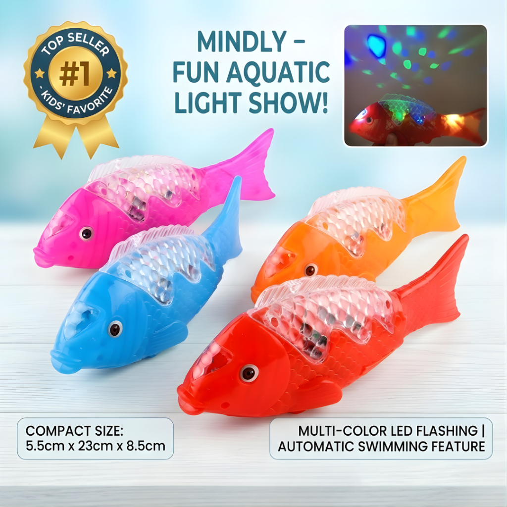 TOYHAUS Colorful Light & Sound Funny Fish Interactive Toy | Shopee ...