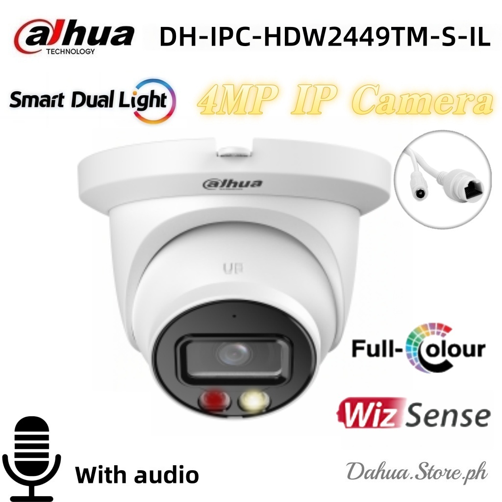 Dahua 4MP IR Full-color Eyeball Network Security Camera Wired Outdoor ...