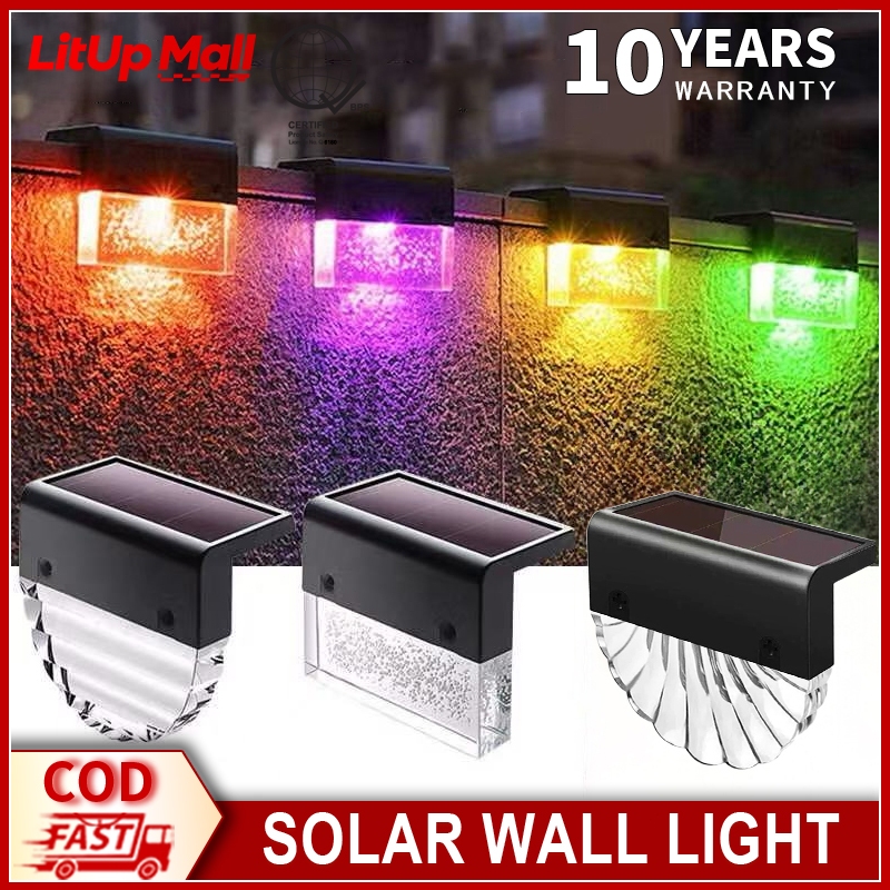 LitUp RGB Solar Stair Light LED Step Light Outdoor Waterproof Fence ...