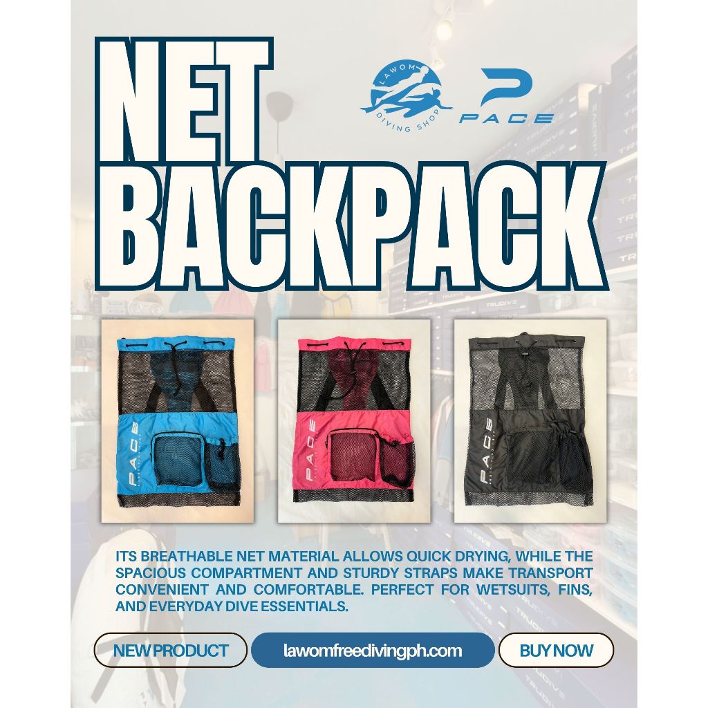 PACE Freediving Net Backpack | Shopee Philippines