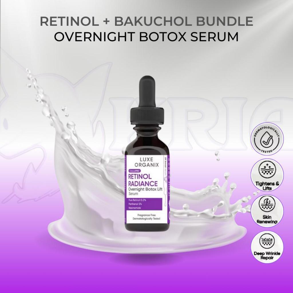 LUXE ORGANIX Retinol + Bakuchiol Ultimate Glow Set | Serum