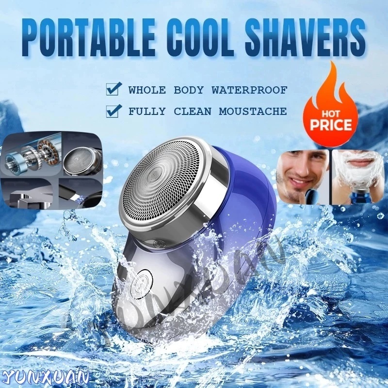 Electric Mini Shaver Razor for Men Rechargeable Waterproof Portable ...