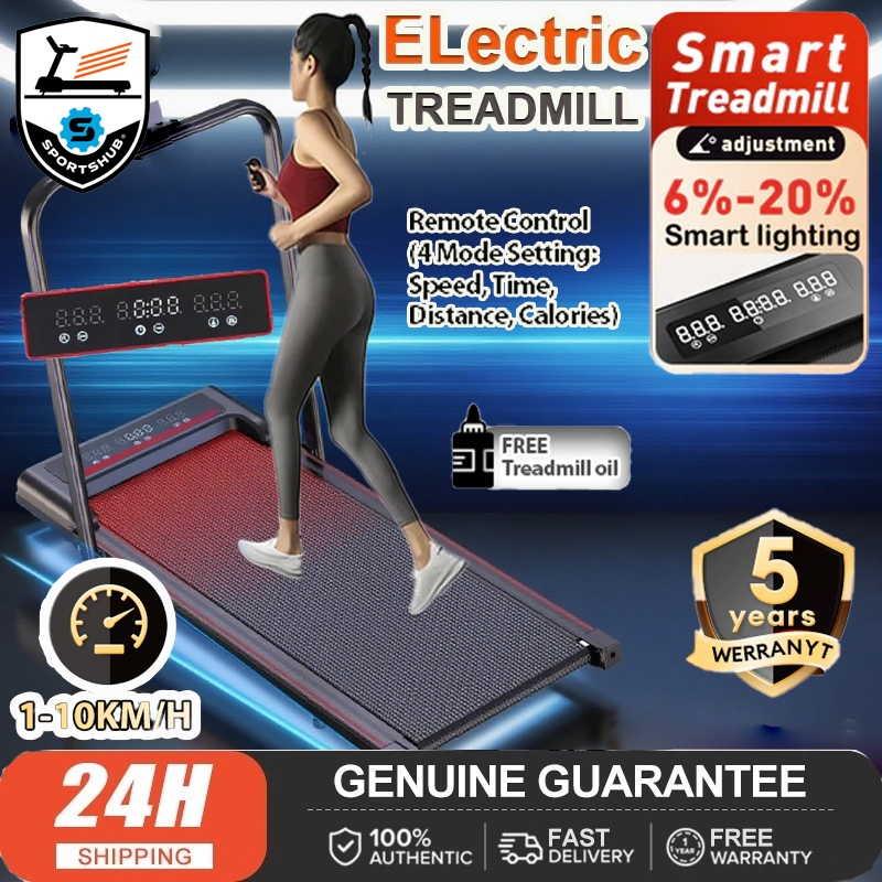 3.5HP electric treadmill exercise portable treadmill 1-15KM/H foldable ...
