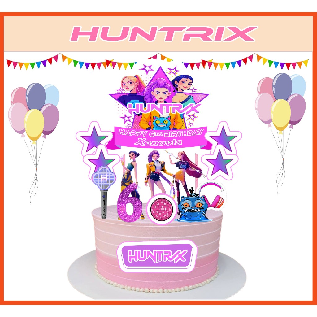 Customized HUNTRIX-THEMED Cake topper for birthday party | Shopee ...
