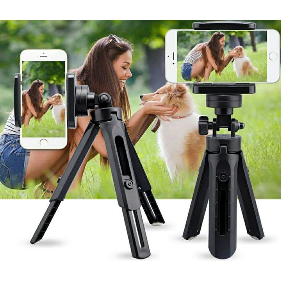Small Tripod Stand Universal Sponge Phone Holder with Clip Stand Holder ...